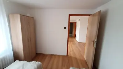 an empty room with a door open to a hallway at Apartmán Mělník 330 in Mělník