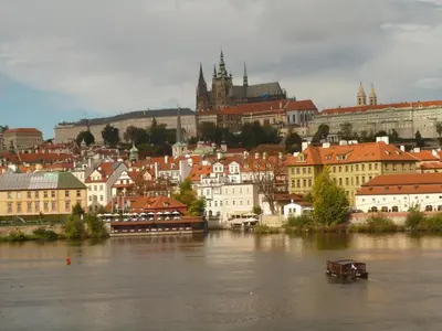 a view of a city with a river and buildings at BoHo Prague Hotel - Small Luxury Hotels in Prague