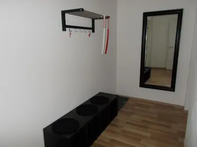 a room with a basketball hoop and a mirror at Top Wenceslas Square Apartment in Prague