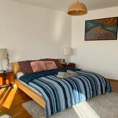 A large 1 bedroom apartment with an available private parking