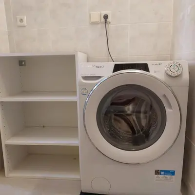 a washing machine sitting in a room with at Just 3 min Walk Old Town Center private room C in Prague