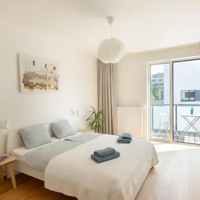 Contemporary apartment with garage parking