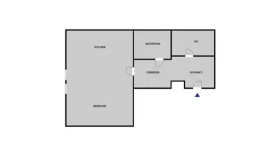 a floor plan of a house at Blueground Prague 7 renovated student housing PRG-59 in Prague