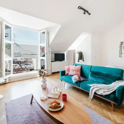 Prague Days - Loft with Terrace and Prague Castle View by Vltava River in Smíchov