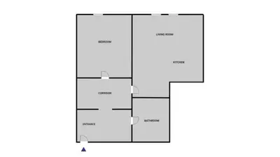 a floor plan of a building at Blueground Holešovice city view nr Vltava PRG-51 in Prague