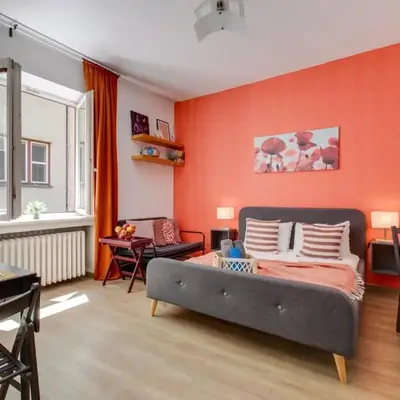Quaint Red Velvet Apartment