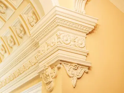 an ornate column on the side of a building at Apartment Washington-3 by Interhome in Prague