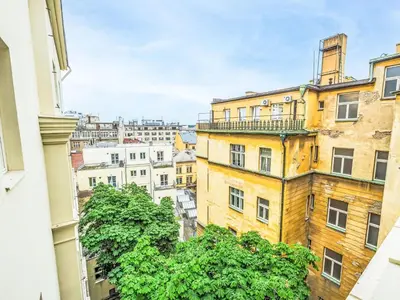 a view of the city from a building at Apartment Washington-1 by Interhome in Prague