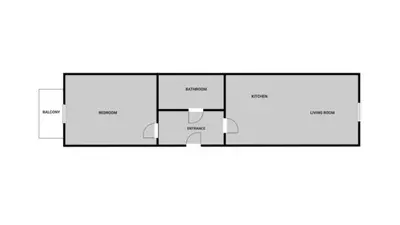 a floor plan of a house at Blueground Nusle balcony nr Vysehrad PRG-64 in Prague