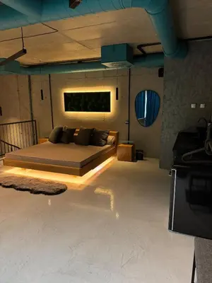 a bedroom with a bed in a room at SPA SPA Smíchov - Graff in Prague