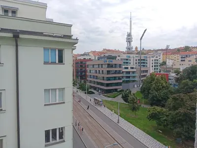 a view of a city from a building at Cosy appartment close to main train station and city center in Prague