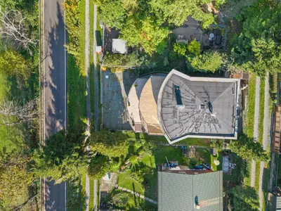 an overhead view of a house with a roof at Apartment U Rybníka by Interhome in Stříbrná Skalice