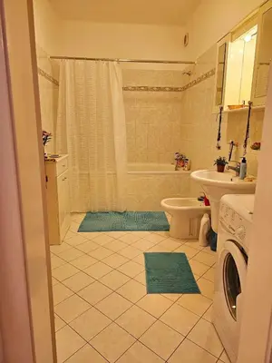 a bathroom with a shower and a toilet and a sink at 2 min Center Just In, Old Town Walk private room B in Prague