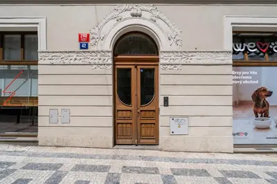a floor plan of a house with at Blueground Holešovice city view nr Vltava PRG-53 in Prague