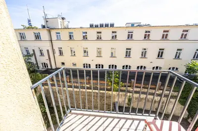 a view from the balcony of a building at Apartments Rehorova 30 in Prague