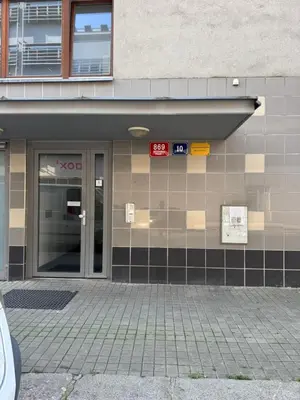 an entrance to a building with a glass door at Đã Về - Đã Tới 2 in Prague