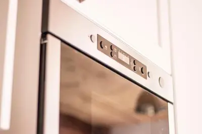 an oven with the words cook on it at Garage u Barbory in Rakovník