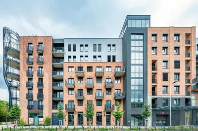 an image of a building at Prague Days - Bright Studio with Balcony, Netflix and 70Mbs WiFi in Smíchov in Prague