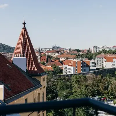 Maisonette with terrace and view of Prague Castle