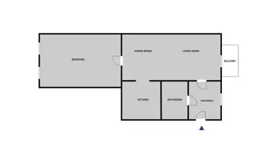 a floor plan of a house at Blueground Nusle balcony nr Vyšehrad PRG-74 in Prague