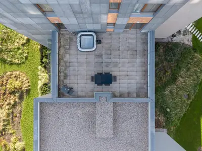 an aerial view of a tall apartment building at Terrace Royale in Prague