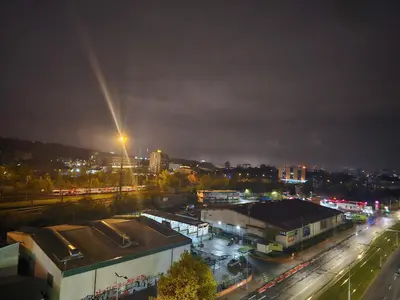 a view of a city at night with a street at Prague Centre Luxury Apartment & Parking in Prague