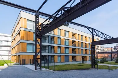 an external view of a building at ANIMA Home, free parking in Prague