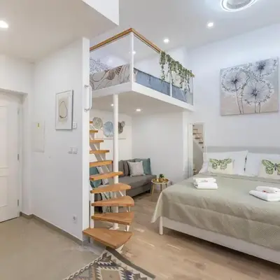 Newly renovated flat with a loft