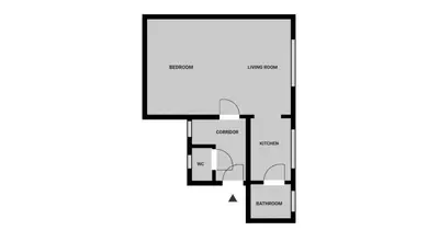 a floor plan of a house with at Blueground Anděl view nr Vltava River PRG-80 in Prague