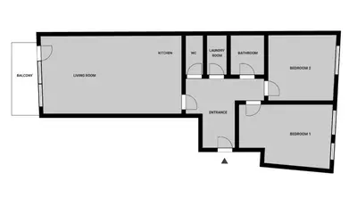 a floor plan of a building at Blueground Žižkov balcony nr Vítkov Hill PRG-82 in Prague