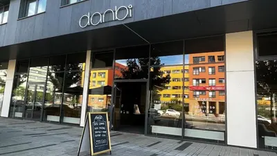 a store front with a sign in front of it at Residence Garden Tower - 8 min do centra, garaz in Prague