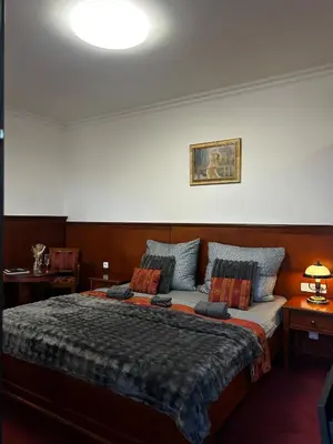 a bedroom with a large bed in a room at Balbinova Grand Apartment Private Balcony in Prague