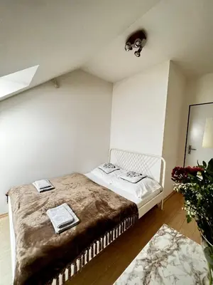 a bedroom with a bed in a room at Penzion Sofi in Prague