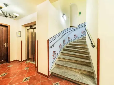 a staircase in a building with a stair case at Studio Balbin by Interhome in Prague