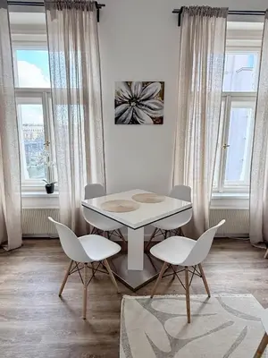 a plastic container sitting on top of a wooden table at Prague 1 - Central Cozy Apartment in Prague