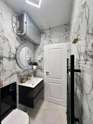 a bathroom with a sink and a mirror at Cozy Sapa Stay - Private Garden House in Prague