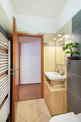 a bathroom with a sink and a mirror at Apartment Paradies-Wohnung by Interhome in Prague