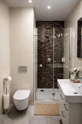 a bathroom with a shower and a toilet and a sink at REAL Living by REFA - New Town 210 in Prague