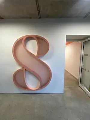 a number sign on a wall in a room at Luxury 3-room apartment with swimming pool - Modřany in Prague