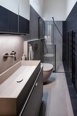 a bathroom with a sink and a toilet at Cozy apartment in Vinohrady café & culture zone in Prague