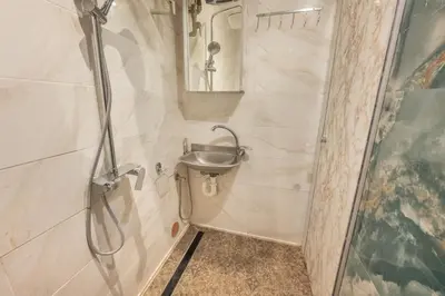 a bathroom with a shower and a sink at 3BR Apartment in Old Town - Self Check-in - Prague 1 - Sleep up to 8 in Prague