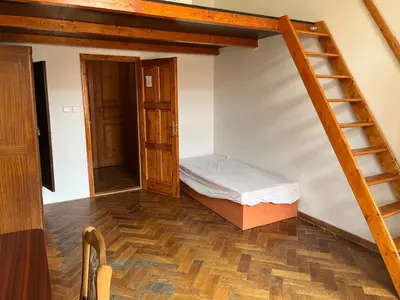 a bedroom with a bunk bed and a ladder at Central cozy rooms Soukenická S36 in Prague
