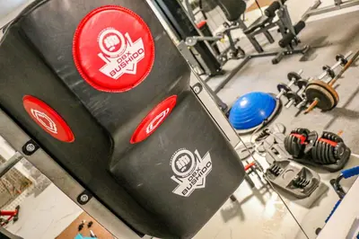 a close up of a machine in a gym at Penzion Kotvas in Milovice