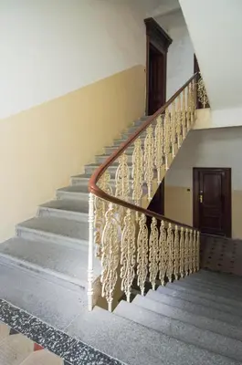 a set of stairs in a building at Apartment Skorepka 4 in Prague