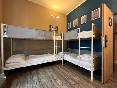 a room with two bunk beds in a room at Brix Hostel in Prague