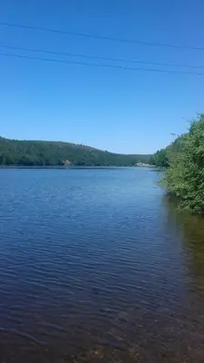 a view of a large body of water at Penzion Paták in Kamýk nad Vltavou