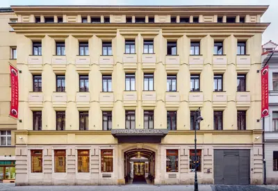 a rendering of the front of the building at Grand Majestic Hotel Prague in Prague