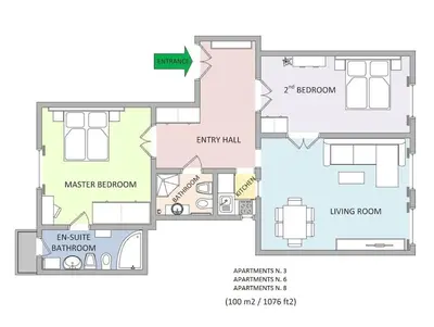 a floor plan of a house at Residence Salvator - by Prague City Apartments in Prague