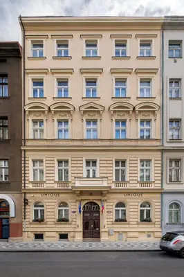 a building in front of a street at Hotel Unique in Prague