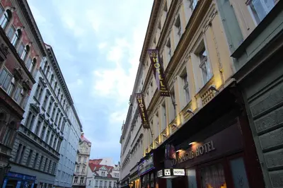 a street with buildings on a city street at Old Prague Hotel in Prague